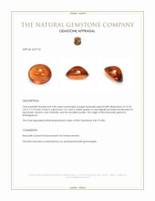 4.30 Ct. Orange Cabochon Hessonite Garnet from Madagascar Appraisal