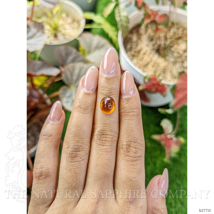 4.30 Ct. Orange Cabochon Hessonite Garnet from Madagascar