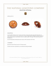 4.37 Ct. Orange Cabochon Hessonite Garnet from Madagascar Appraisal
