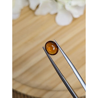 1.89 Ct. Orange Cabochon Hessonite Garnet from Madagascar Life Style