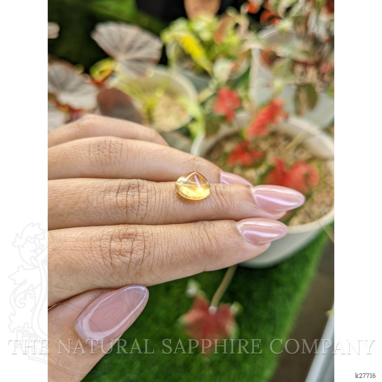 6.02 Ct. Peach Cabochon Citrine from Ceylon (Sri Lanka)