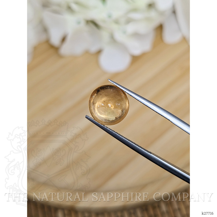 6.02 Ct. Peach Cabochon Citrine from Ceylon (Sri Lanka)