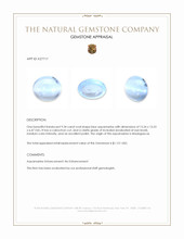 9.34 Ct. Blue Cabochon Aquamarine from Madagascar Appraisal