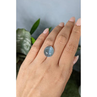 9.34 Ct. Blue Cabochon Aquamarine from Madagascar Life Style