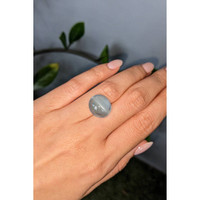 9.34 Ct. Blue Cabochon Aquamarine from Madagascar Life Style