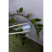 9.34 Ct. Blue Cabochon Aquamarine from Madagascar Life Style