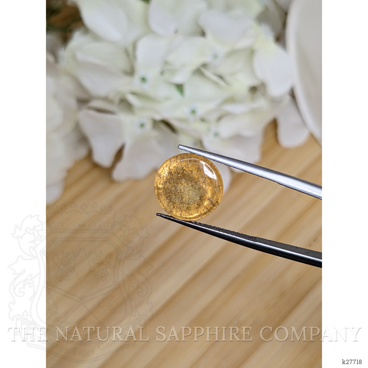 13.60 Ct. Golden Cabochon Citrine from Ceylon (Sri Lanka)