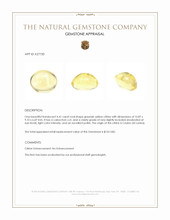 4.41 Ct. Greenish Yellow Cabochon Citrine from Ceylon (Sri Lanka) Appraisal
