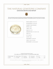 3.39 Ct. Yellow Cabochon Citrine from Ceylon (Sri Lanka) Scan Report