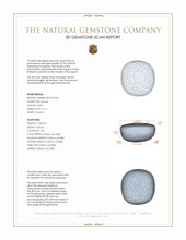 4.13 Ct. White Cabochon Quartz from Madagascar 3 D Scan Report
