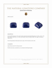 15.24 Ct. Cabochon Lapis from Afghanistan Appraisal