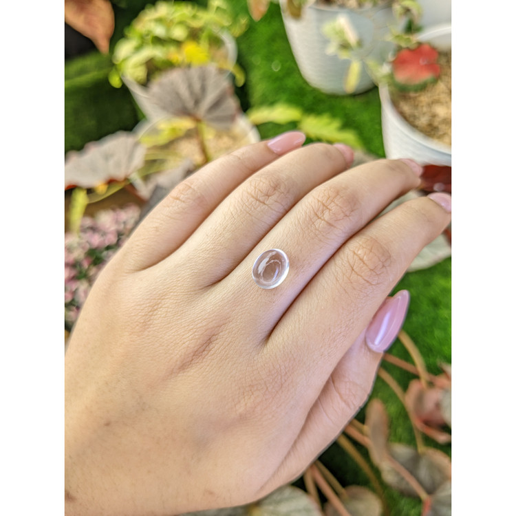 3.52 Ct. White Cabochon Quartz from Madagascar