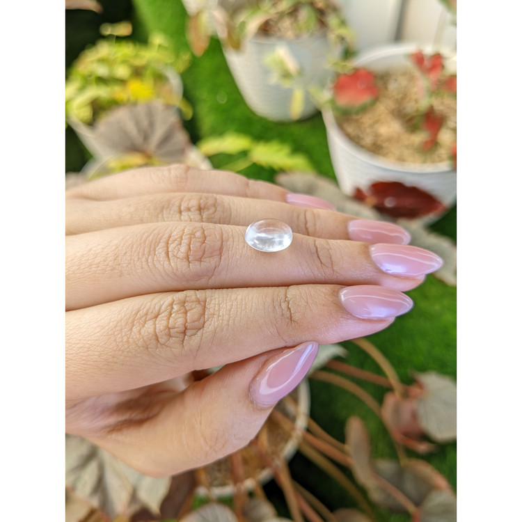 3.52 Ct. White Cabochon Quartz from Madagascar