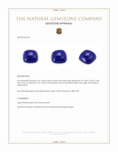 5.41 Ct. Cabochon Lapis from Afghanistan Appraisal