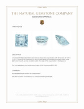 8.85 Ct. Blue Aquamarine from Madagascar Appraisal