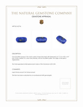 9.30 Ct. Lapis from Afghanistan Appraisal