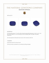7.37 Ct. Lapis from Afghanistan Appraisal