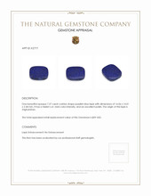 7.37 Ct. Lapis from Afghanistan Appraisal