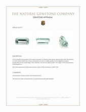 8.06 Ct. Bluish Green Aquamarine from Madagascar Appraisal