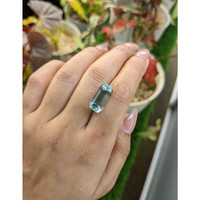 8.06 Ct. Bluish Green Aquamarine from Madagascar Life Style