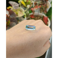 8.06 Ct. Bluish Green Aquamarine from Madagascar Life Style