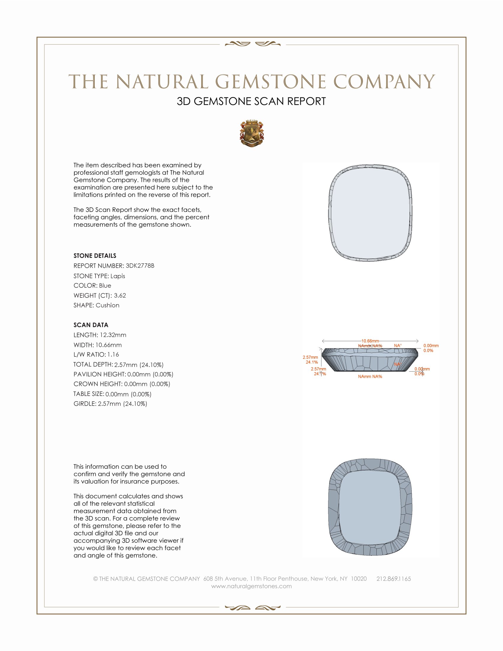 3.62 Ct. Lapis from Afghanistan