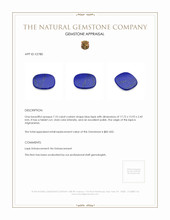 7.10 Ct. Lapis from Afghanistan Appraisal