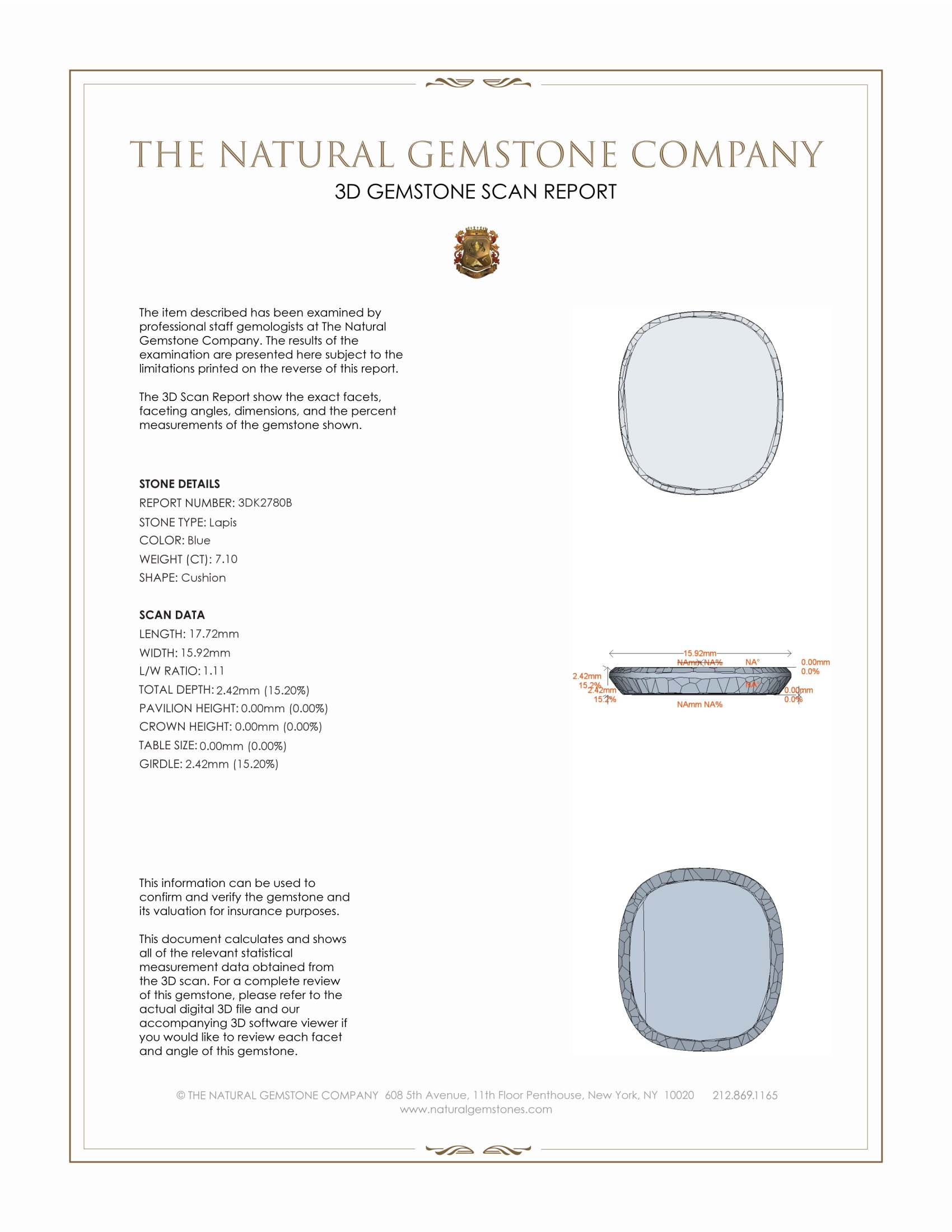 7.10 Ct. Lapis from Afghanistan