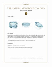 4.77 Ct. Blue Aquamarine from Madagascar Appraisal