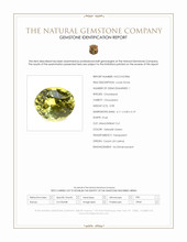 0.98 Ct. Yellowish Green Chrysoberyl from Ceylon (Sri Lanka) Scan Report