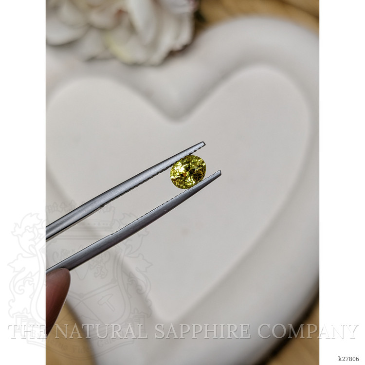 0.98 Ct. Yellowish Green Chrysoberyl from Ceylon (Sri Lanka)