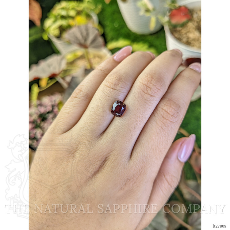 2.66 Ct. Purplish Red Rhodolite Garnet from Ceylon (Sri Lanka)