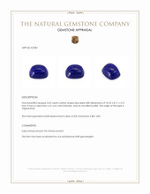 3.42 Ct. Cabochon Lapis from Afghanistan Appraisal