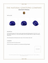 3.42 Ct. Cabochon Lapis from Afghanistan Appraisal