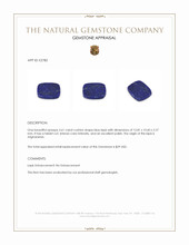 3.61 Ct. Lapis from Afghanistan Appraisal