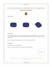 3.61 Ct. Lapis from Afghanistan Appraisal