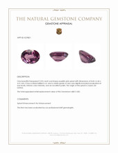 2.03 Ct. Purplish Pink Spinel from Ceylon (Sri Lanka) Appraisal