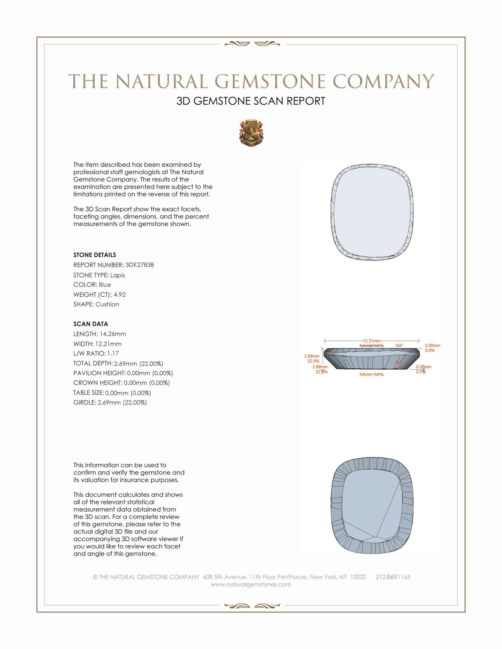 4.92 Ct. Lapis from Afghanistan