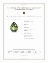 1.43 Ct. Yellowish Green Zircon from Ceylon (Sri Lanka) Scan Report