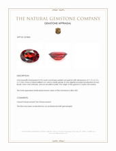 0.94 Ct. Pinkish Red Garnet from Ceylon (Sri Lanka) Appraisal