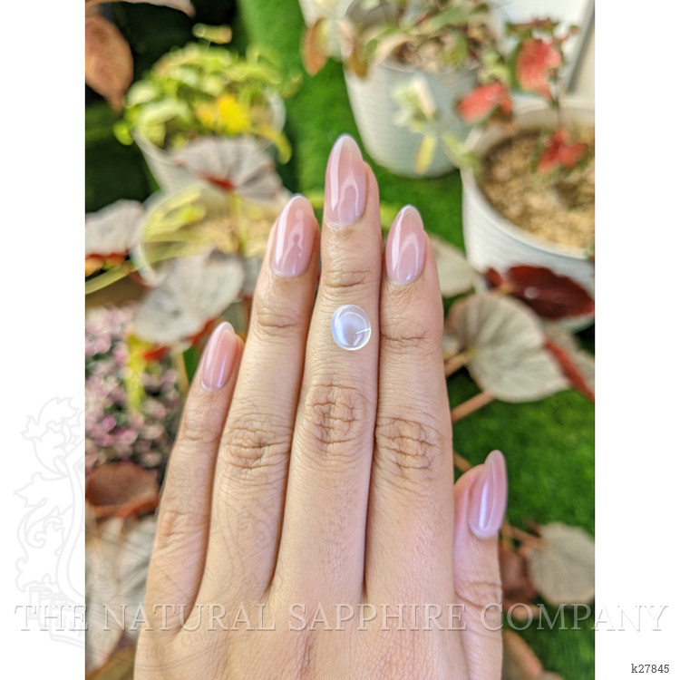 2.08 Ct. White Cabochon Moonstone from Ceylon (Sri Lanka)