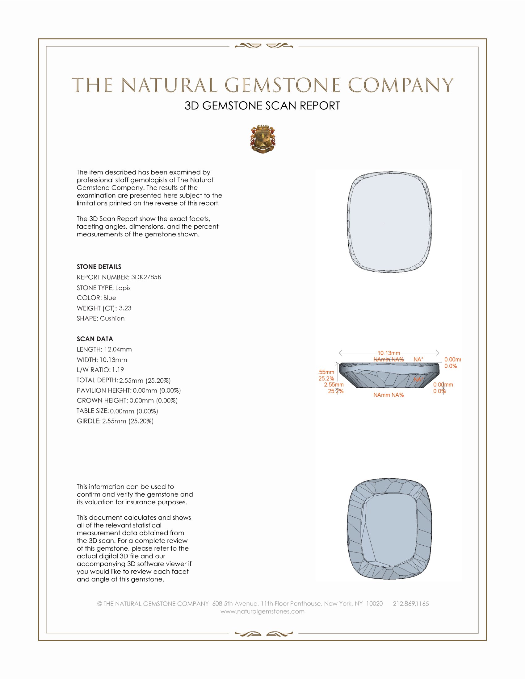 3.23 Ct. Lapis from Afghanistan