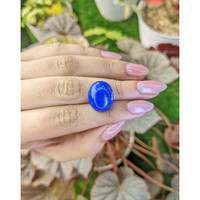 15.64 Ct. Cabochon Lapis from Afghanistan Life Style