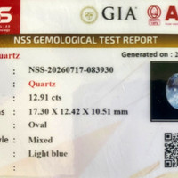 12.91 Ct. Blue Quartz from Brazil Scan Report