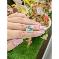 12.01 Ct. Mint Green Prasiolite from Brazil Life Style