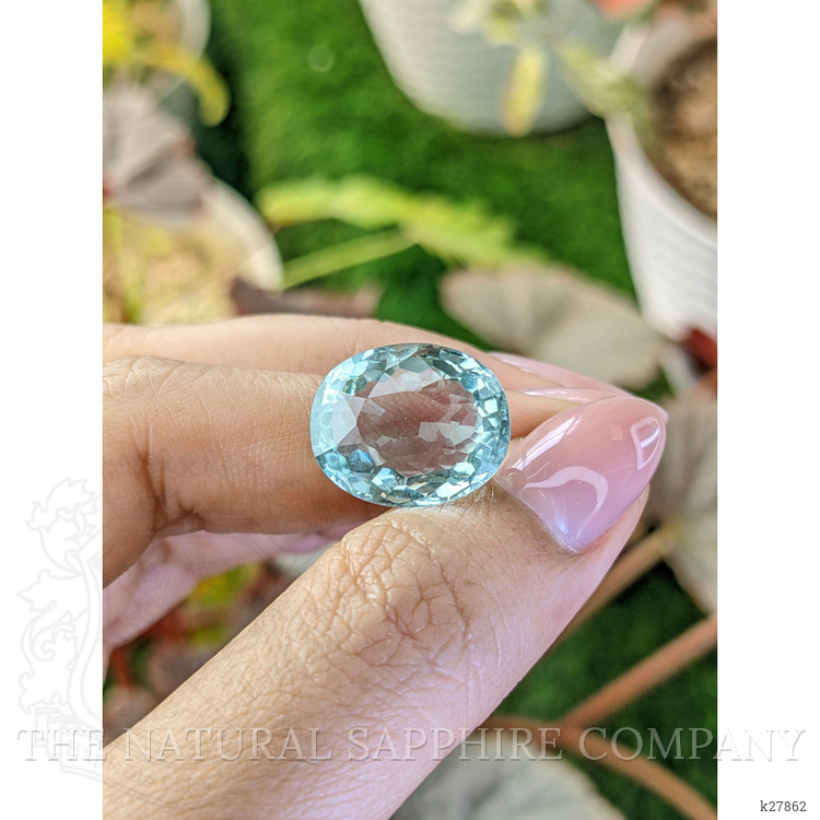 13.48 Ct. Bluish Green Prasiolite from Brazil