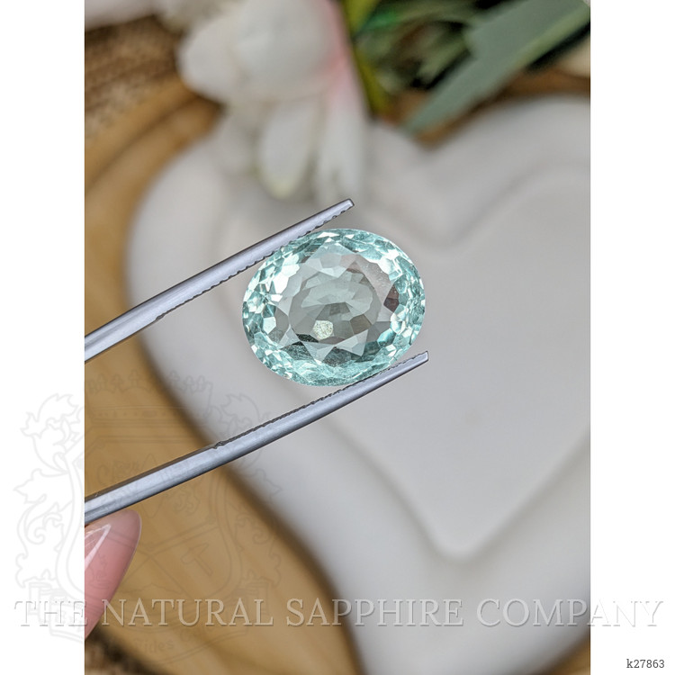 10.36 Ct. Bluish Green Prasiolite from Brazil