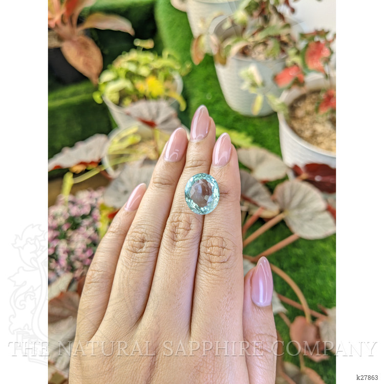 10.36 Ct. Bluish Green Prasiolite from Brazil