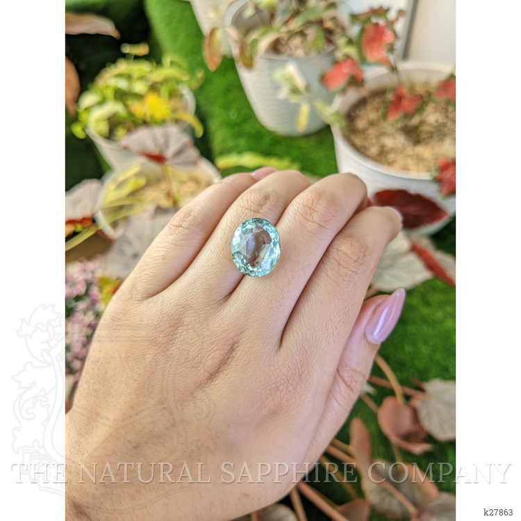 10.36 Ct. Bluish Green Prasiolite from Brazil