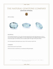 13.59 Ct. Greenish Blue Quartz from Brazil Appraisal